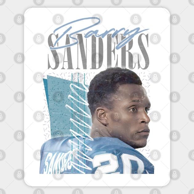 Barry Sanders / Retro Detroit Lions Running Back Design Sticker by DankFutura